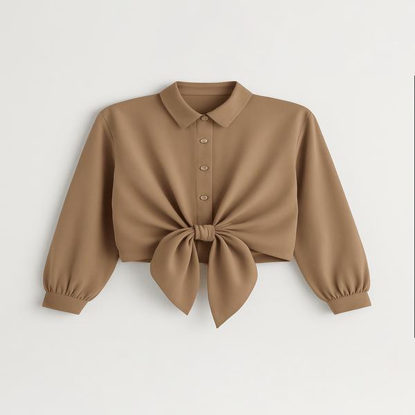 شومیز زنانه کیمونویی کرپ لارا – استایل روزمره و رسمی