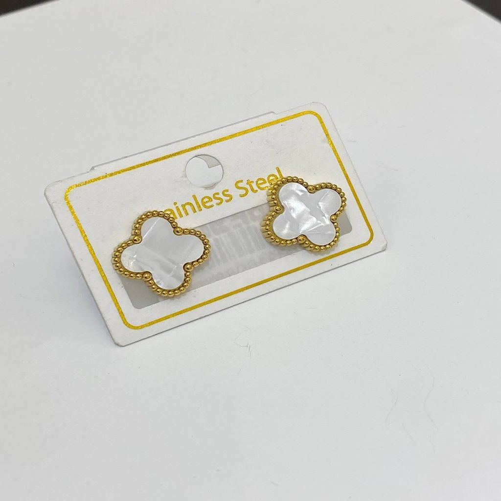 خرید اینترنتی قیمت گوشواره زنانه میخی مدل ونکلیف استیل