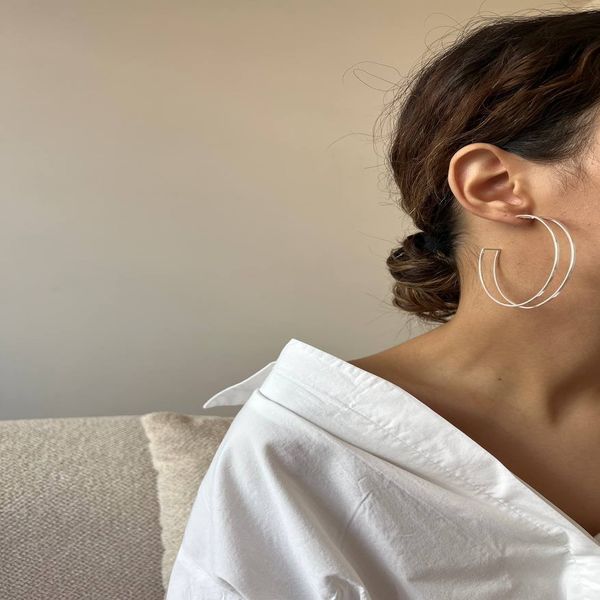 گوشواره زنانه حلقه ای مدل فانتزی