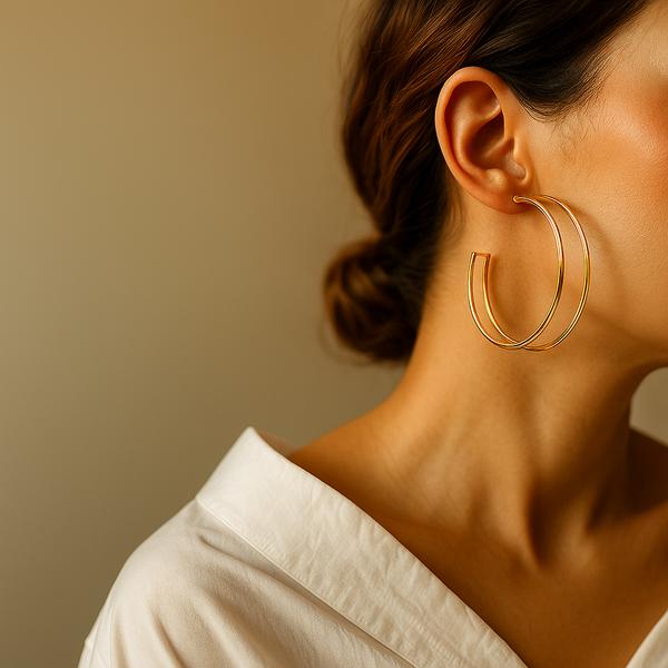 گوشواره زنانه حلقه ای مدل فانتزی