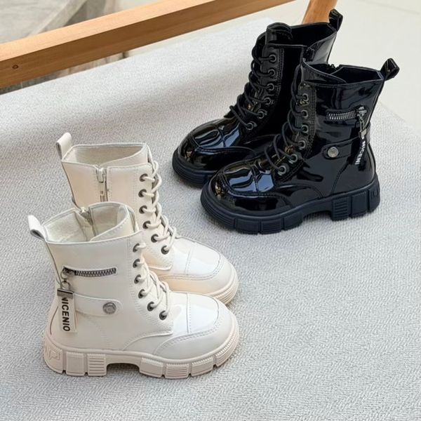 بوت بچگانه طرح ورنی بغل زیپ از Kids کد 4090801