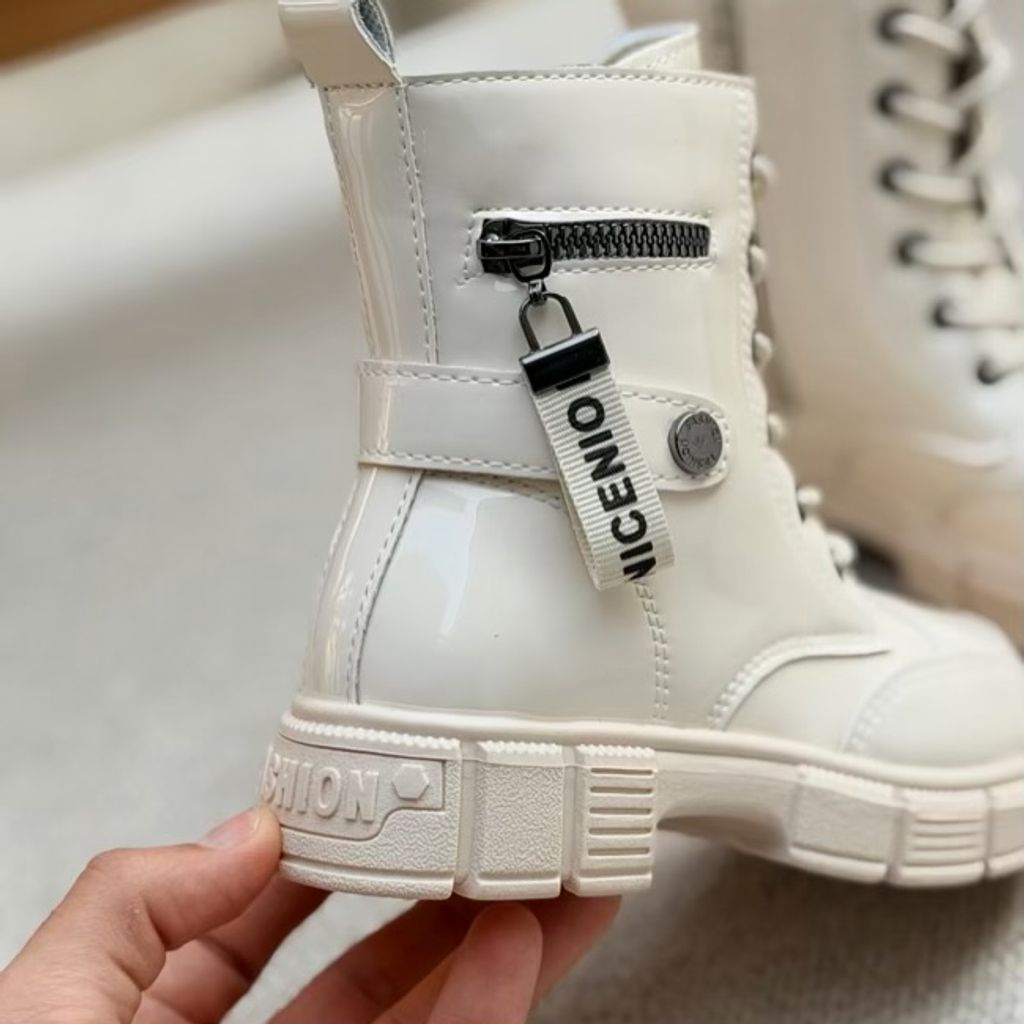 خرید اینترنتی قیمت بوت بچگانه طرح ورنی بغل زیپ از Kids کد 4090801