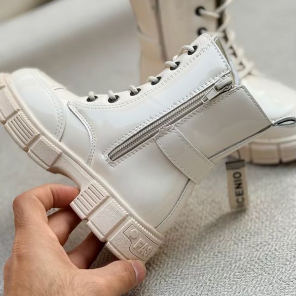 بوت بچگانه طرح ورنی بغل زیپ از Kids کد 4090801