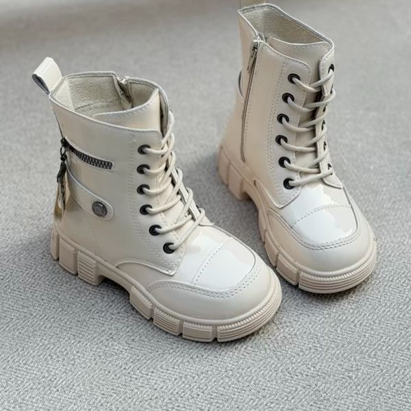 بوت بچگانه طرح ورنی بغل زیپ از Kids کد 4090801