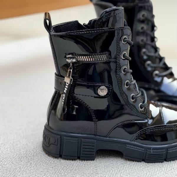 بوت بچگانه طرح ورنی بغل زیپ از Kids کد 4090801