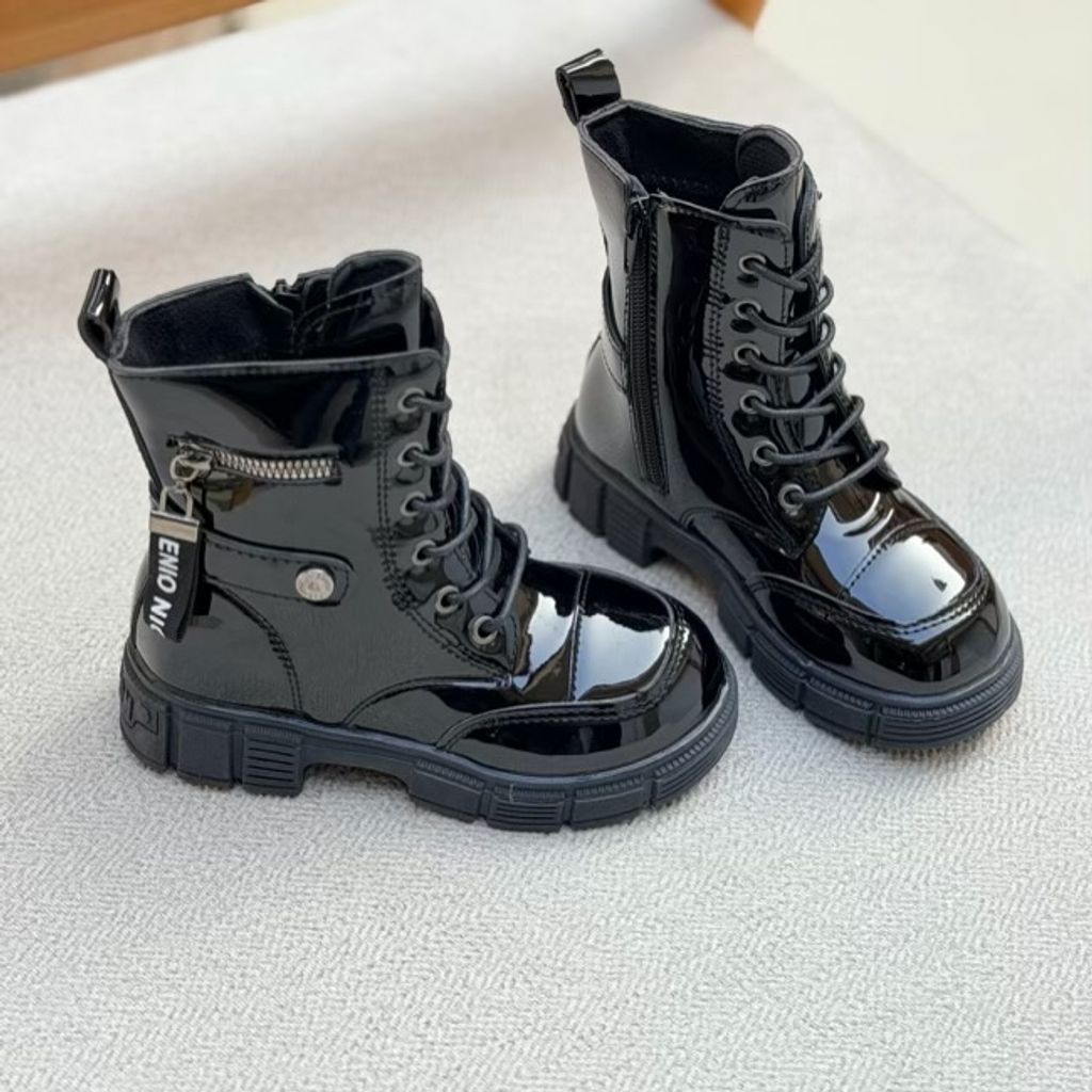 خرید اینترنتی قیمت بوت بچگانه طرح ورنی بغل زیپ از Kids کد 4090801