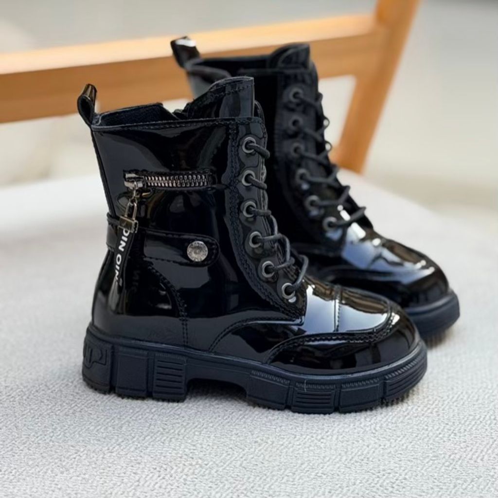 خرید اینترنتی قیمت بوت بچگانه طرح ورنی بغل زیپ از Kids کد 4090801