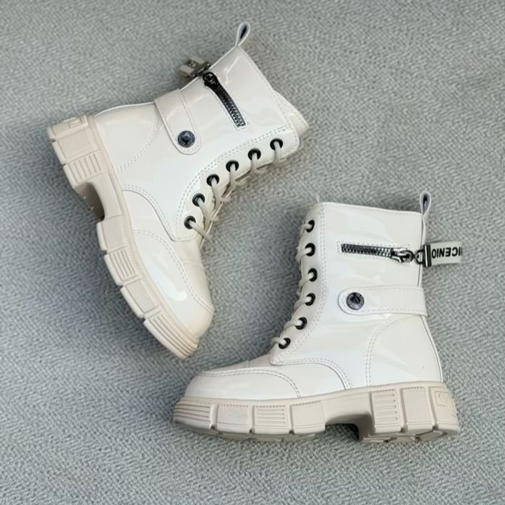 خرید اینترنتی قیمت بوت بچگانه طرح ورنی بغل زیپ از Kids کد 4090801