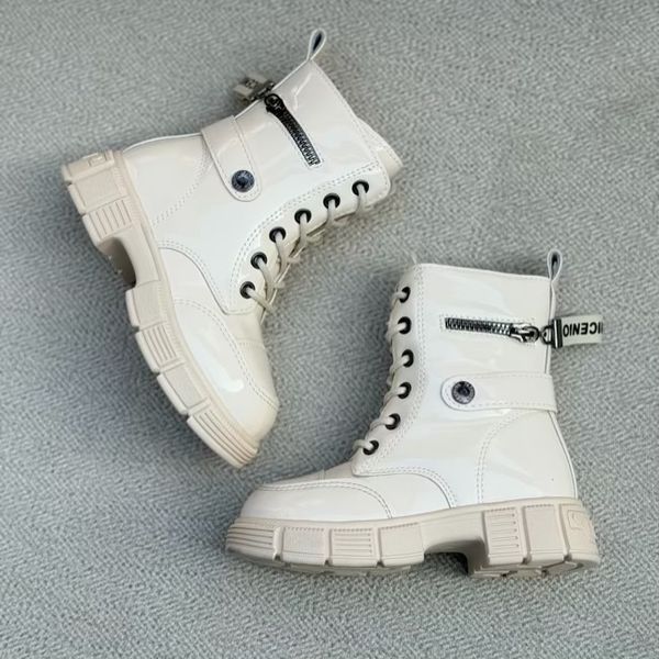 بوت بچگانه طرح ورنی بغل زیپ از Kids کد 4090801