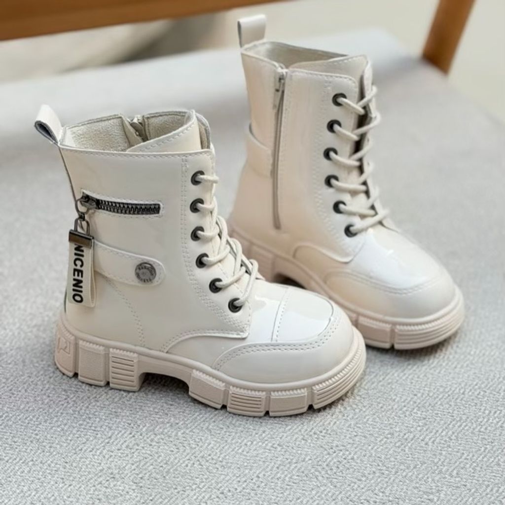 خرید اینترنتی قیمت بوت بچگانه طرح ورنی بغل زیپ از Kids کد 4090801