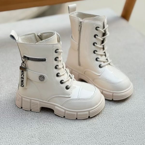 بوت بچگانه طرح ورنی بغل زیپ از Kids کد 4090801