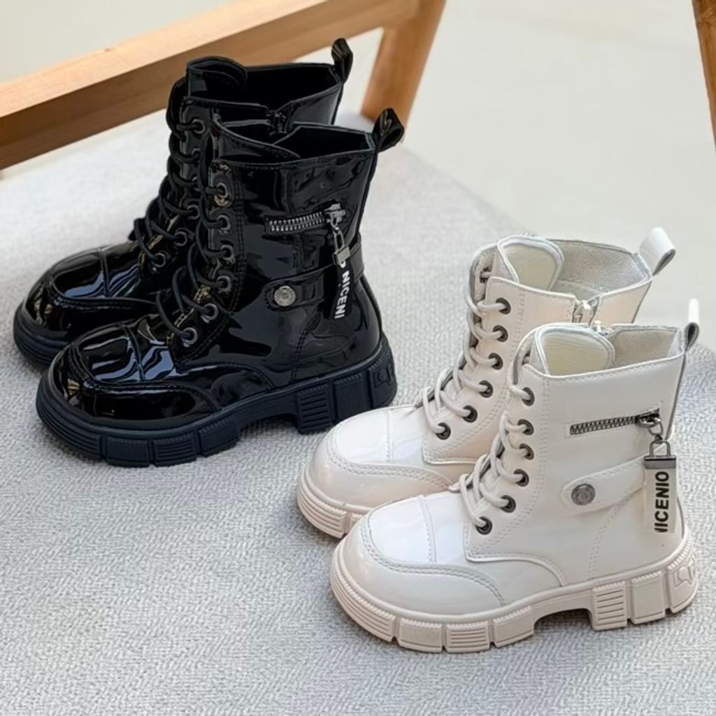 خرید اینترنتی قیمت بوت بچگانه طرح ورنی بغل زیپ از Kids کد 4090801