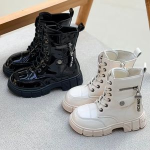 بوت بچگانه طرح ورنی بغل زیپ از Kids کد 4090801