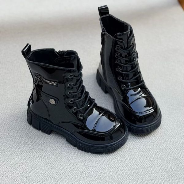 بوت بچگانه طرح ورنی بغل زیپ از Kids کد 4090801