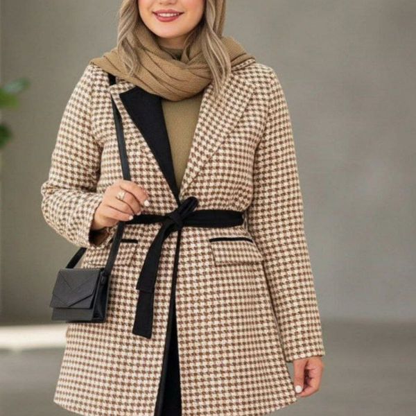 مانتو زنانه کتی طرح دلوین