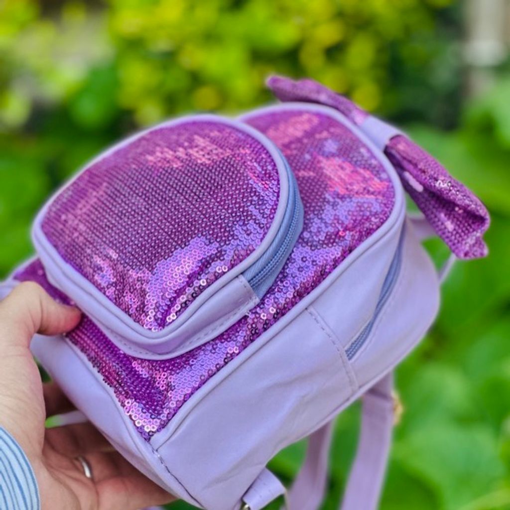 خرید اینترنتی قیمت کوله دخترانه چرمی طرح پولکی کد 4023005