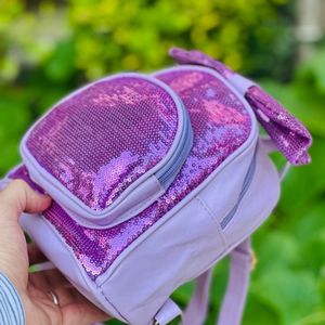 خرید اینترنتی قیمت کوله دخترانه چرمی طرح پولکی کد 4023005