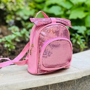 خرید اینترنتی قیمت کوله دخترانه چرمی طرح پولکی کد 4023005