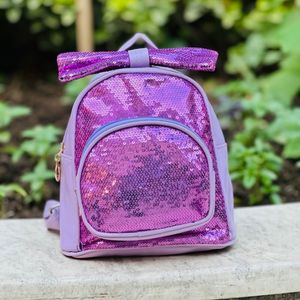 خرید اینترنتی قیمت کوله دخترانه چرمی طرح پولکی کد 4023005