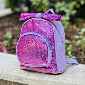 خرید اینترنتی قیمت کوله دخترانه چرمی طرح پولکی کد 4023005