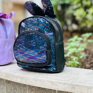 خرید اینترنتی قیمت کوله دخترانه چرمی طرح پولکی کد 4023005