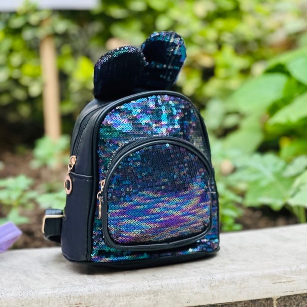 خرید اینترنتی قیمت کوله دخترانه چرمی طرح پولکی کد 4023005