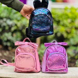 خرید اینترنتی قیمت کوله دخترانه چرمی طرح پولکی کد 4023005