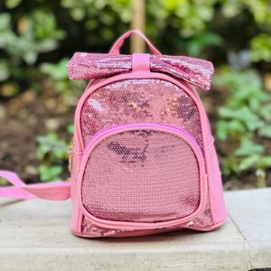 خرید اینترنتی قیمت کوله دخترانه چرمی طرح پولکی کد 4023005