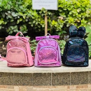 کوله دخترانه چرمی طرح پولکی کد 4023005