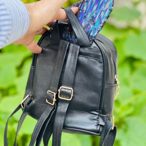 کوله دخترانه چرمی طرح پولکی کد 4023005