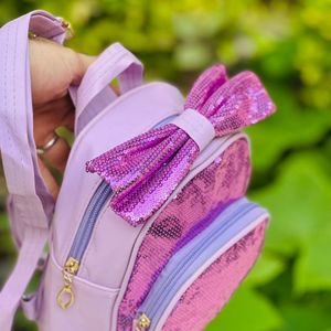 خرید اینترنتی قیمت کوله دخترانه چرمی طرح پولکی کد 4023005