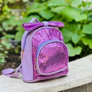 خرید اینترنتی قیمت کوله دخترانه چرمی طرح پولکی کد 4023005