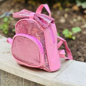 خرید اینترنتی قیمت کوله دخترانه چرمی طرح پولکی کد 4023005