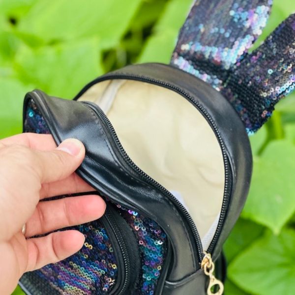 کوله دخترانه چرمی طرح پولکی کد 4023005