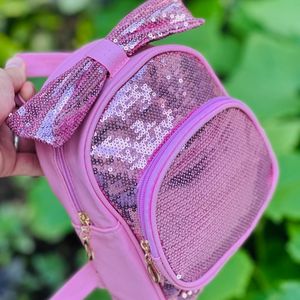 خرید اینترنتی قیمت کوله دخترانه چرمی طرح پولکی کد 4023005