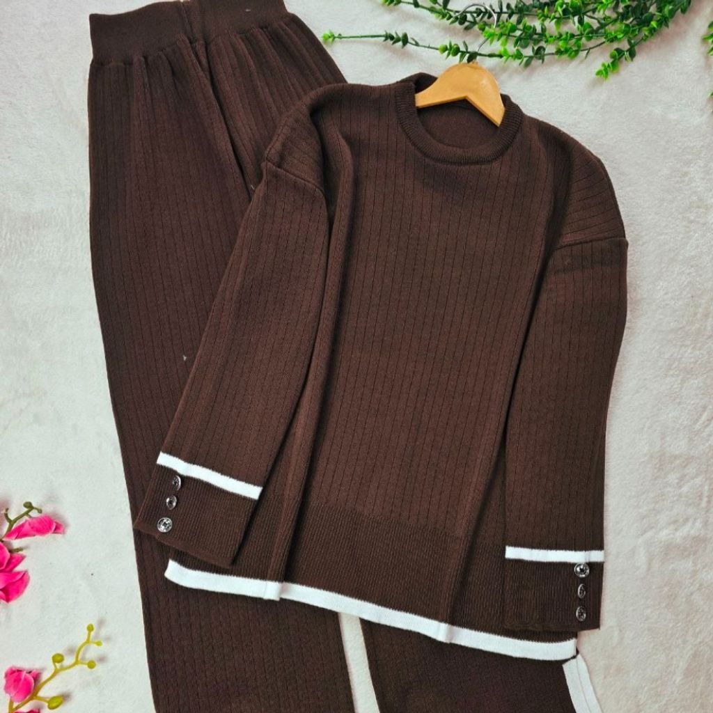 فروش اینترنتی ست بافت کلاسیک(آستین دکمه) نورا