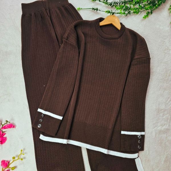 ست بافت کلاسیک(آستین دکمه) نورا