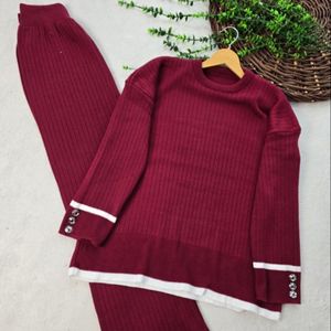 خرید آنلاین ست بافت کلاسیک(آستین دکمه) نورا