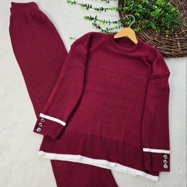 ست بافت کلاسیک(آستین دکمه) نورا