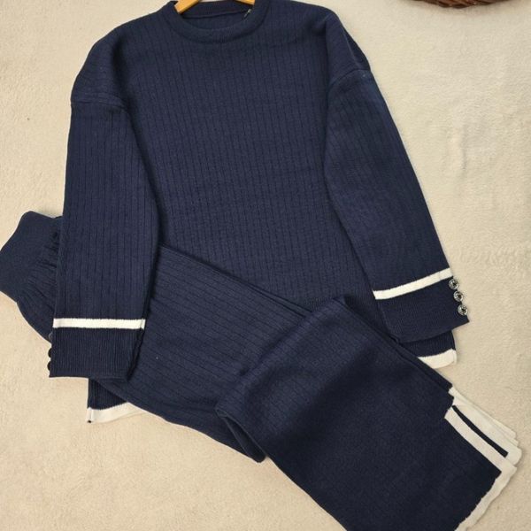 ست بافت کلاسیک(آستین دکمه) نورا