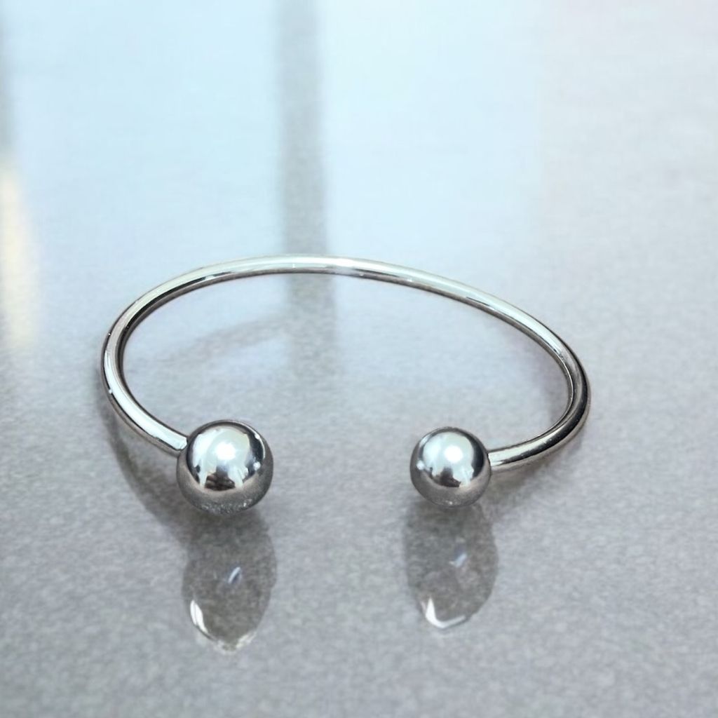 خرید اینترنتی بنگل زنانه طرح گوی ساده کد 3332024