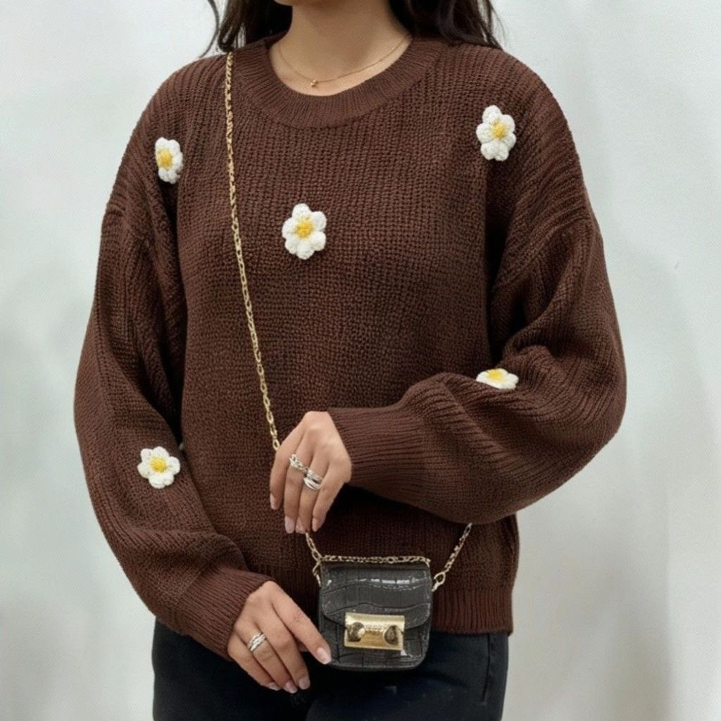 خرید اینترنتی بلوز بافت گلدار