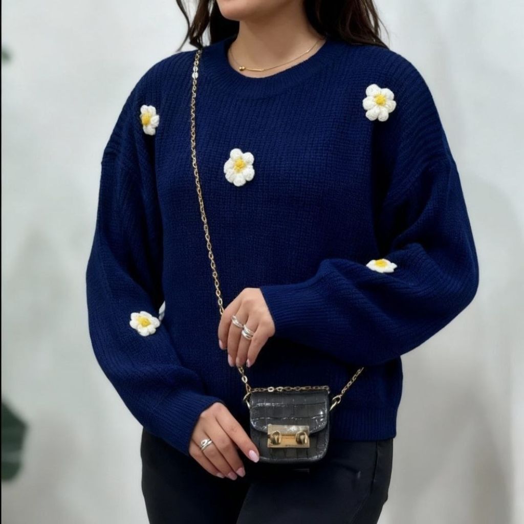 خرید اینترنتی بلوز بافت گلدار