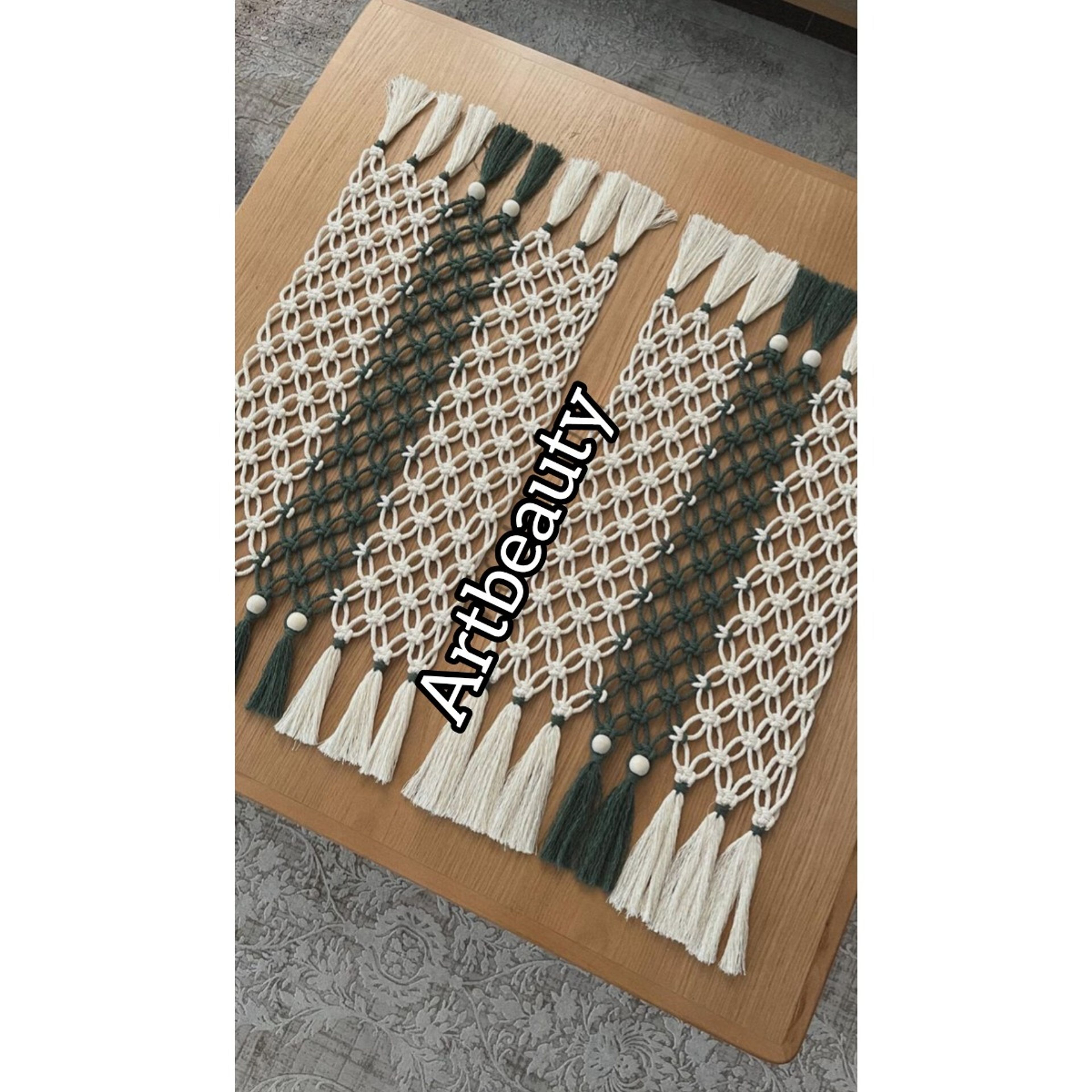 فروش اینترنتی ست دوعدد رانر مکرومه طرح کهکشان