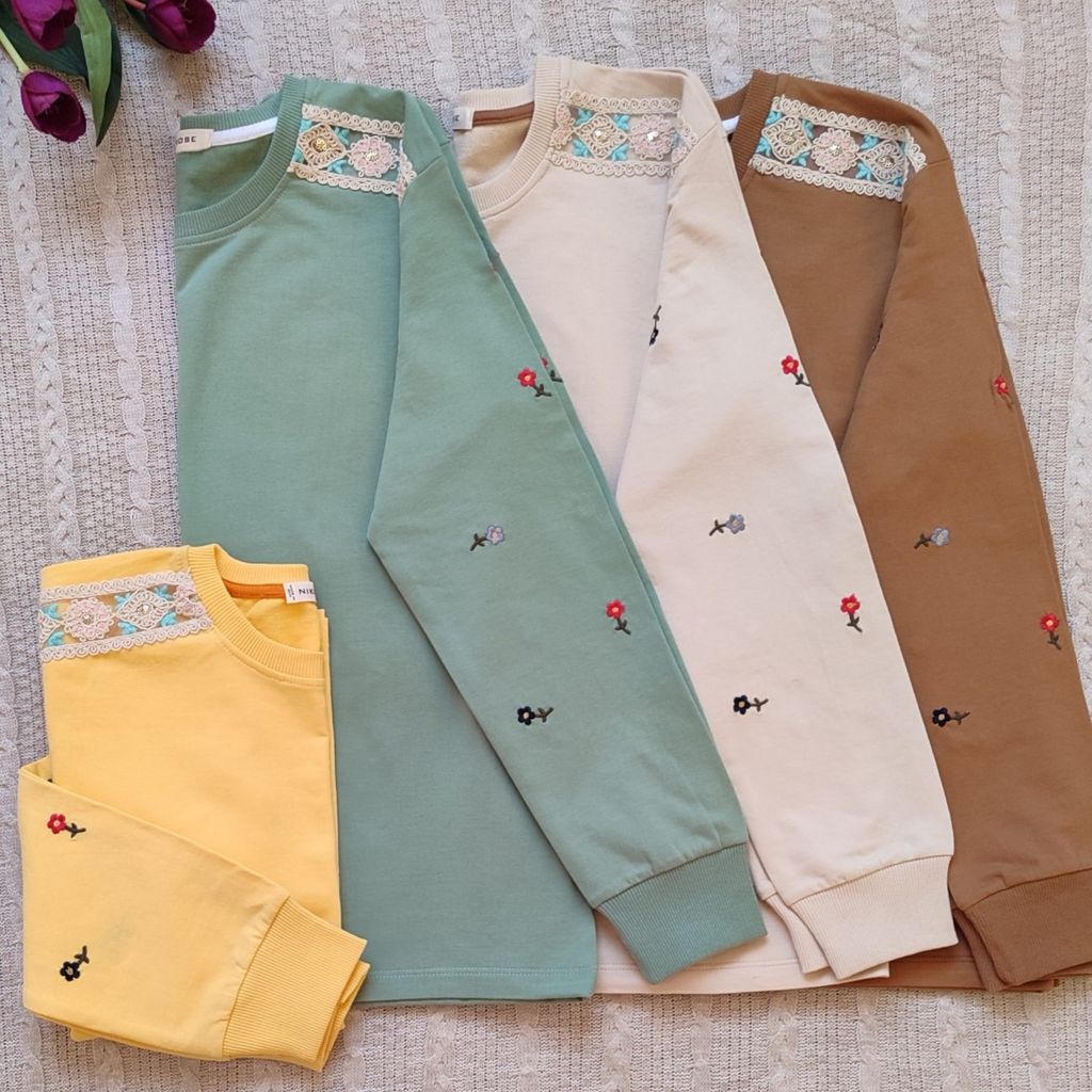 مشخصات بلوز دورس دونخ پنبه آستین گلدوزی شده پرگل زنانه ماهو