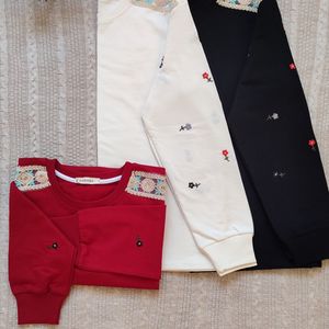 قیمت ارزان بلوز دورس دونخ پنبه آستین گلدوزی شده پرگل زنانه ماهو