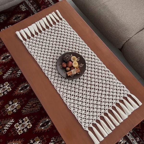 رومیزی مکرومه بافی طرح تور