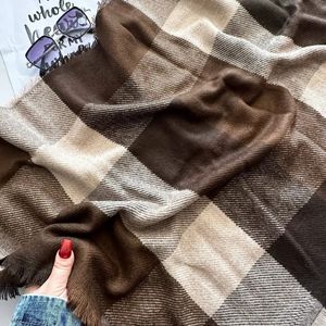 قیمت ارزان شال موهر چهارخونه زمستانه