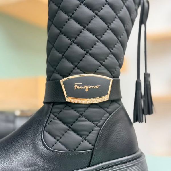 بوت بلند بچگانه چرمی شنل دوزی کد 4082804