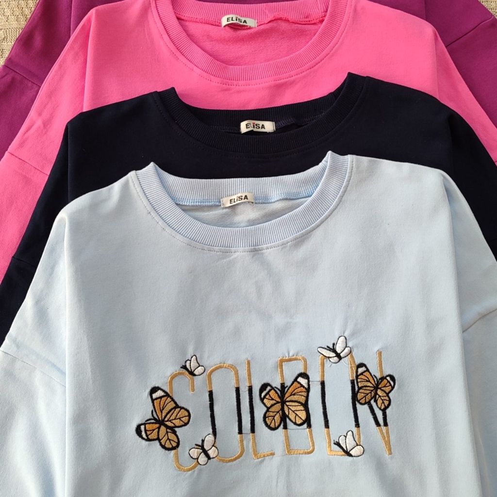 مشخصات دورس دونخ پنبه آستین بلند گلدوزی پروانه-زنانه(سایز40 تا48)ماهو